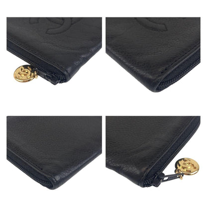 Pre - Owned CHANEL CC Vintage Caviar Timeless Coin Purse Pouch Key Chain Charm Bag - The Reluxe