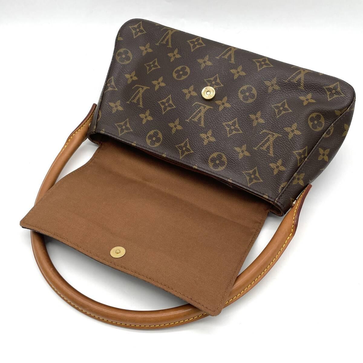 Pre - Owned Louis Vuitton Mini Looping Monogram Tote Shoulder Hand Bag Y2K Brown - The Reluxe