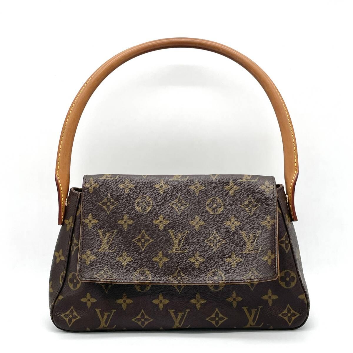 Pre - Owned Louis Vuitton Mini Looping Monogram Tote Shoulder Hand Bag Y2K Brown - The Reluxe