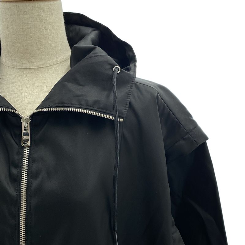 Prada - Re-nylon 2way Re-nylon Hooded Coat - 36 - Black - Women