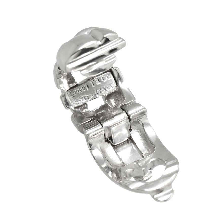 Tiffany & Co Tiffany & Co Woven Mesh Earring 18K WG White Togo Old 750 One Ear