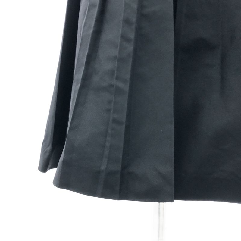 Prada - Side Pockets Tucked Flared Long Skirt - 38 - Black - Women