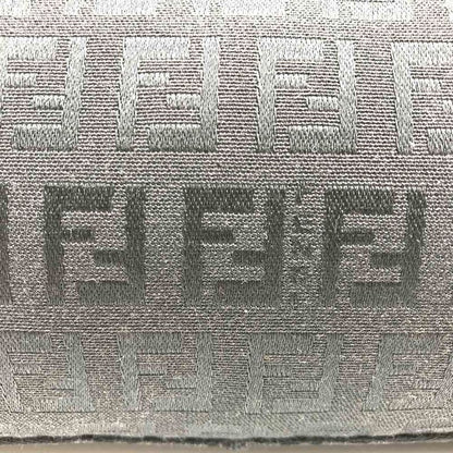 Fendi 8br249 Zucchino Accessory Pouch Mini Bag Canvas Leather Black Women