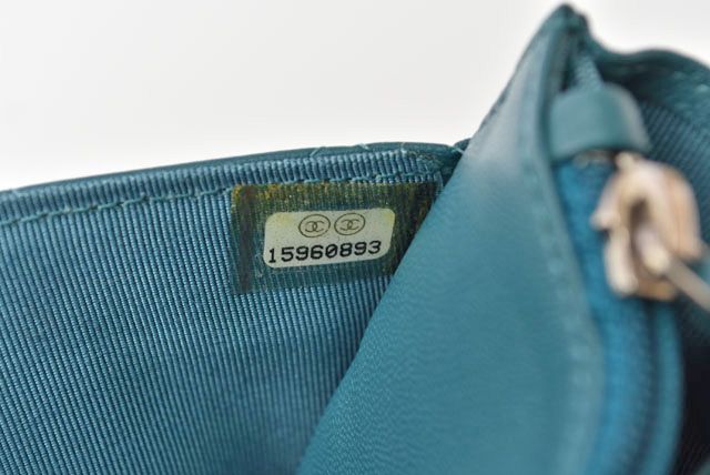 Chanel Chain Wallet Shoulder Bag Long Wallet Clutch Turquoise