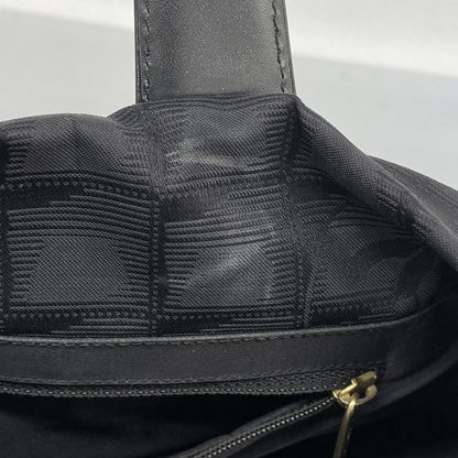 Chanel Tote New Travel Nylon Black Chien Pan Gold Hardware Women's