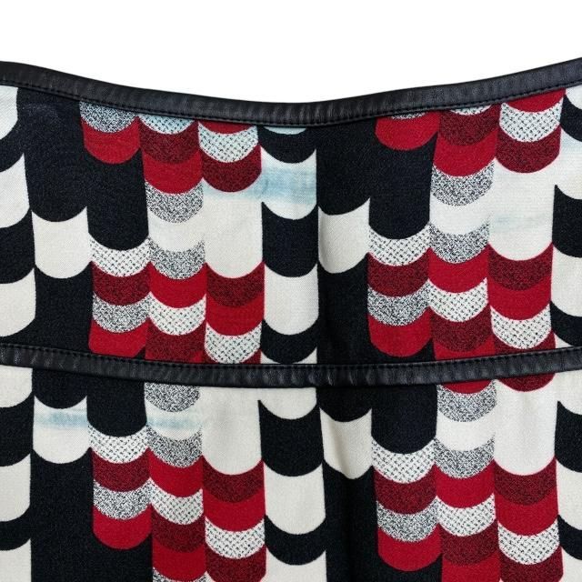 Prada Skirt Bottoms Knee-length Skirt Total Pattern Rayon Multicolor [size 38]