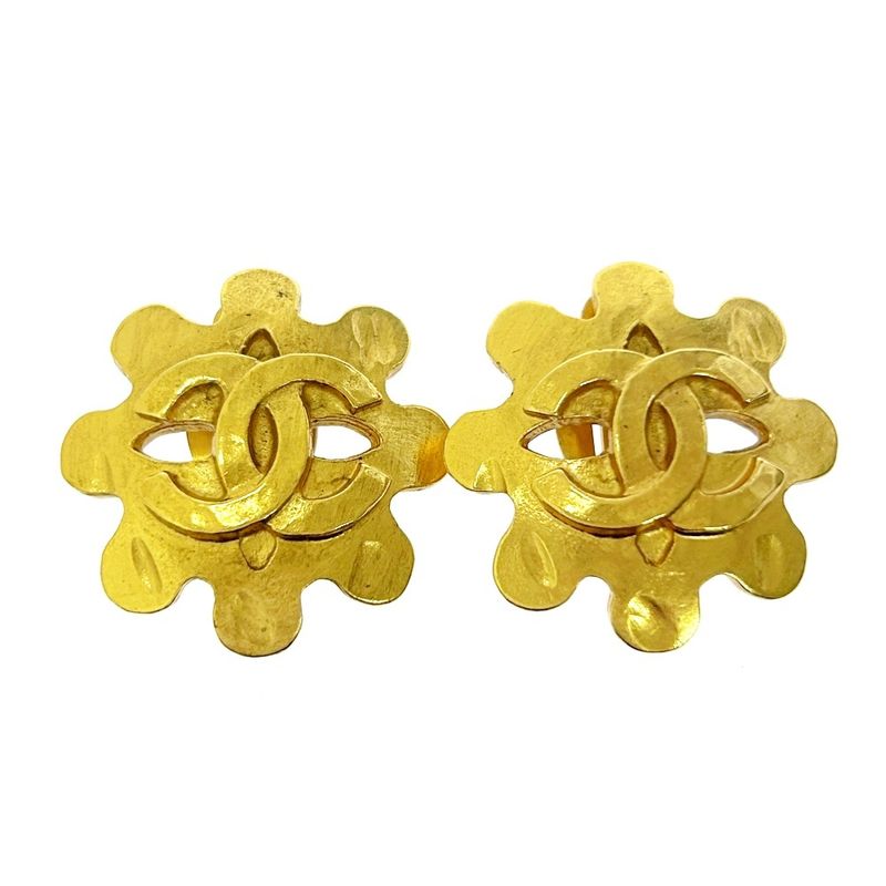 Chanel GP 94p Coco Mark Earrings Gold 408853 Earrings