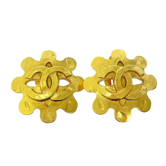Chanel GP 94p Coco Mark Earrings Gold 408853 Earrings