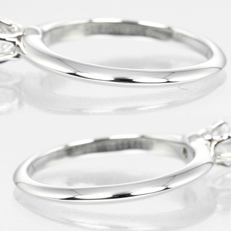 Tiffany & Co Solitaire 0.26ct Pt950platinum × Diamond #8 Ladies G Ring