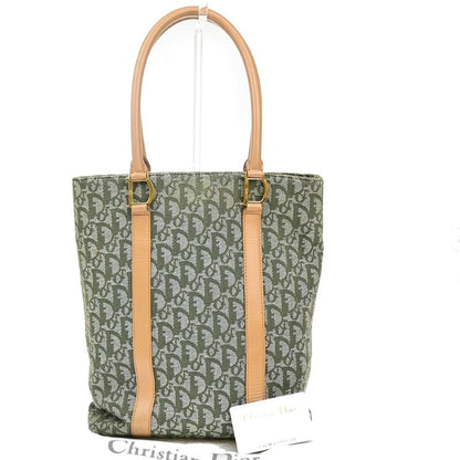 Christian DIOR Shoulder Tote Leather Canvas Leather 85kb001