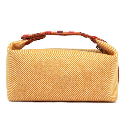 Hermes Brid A Black PM Au-carre Handbag Pouch Faube Orange Ladies Unused