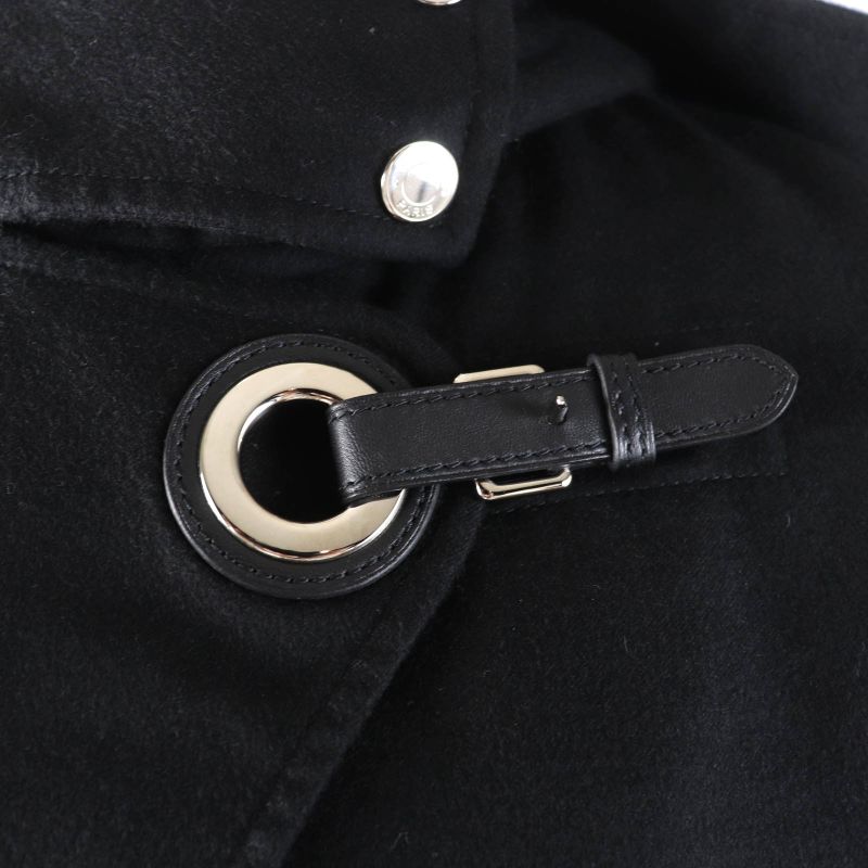 Hermes 22SS 2e0145di Cashmere Silk Blend With Serie Buttons Leather Use Logo