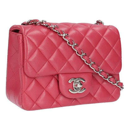 Chanel Mini Matelasse Chain Strap Lamb Skin Shoulder Bag Women 17
