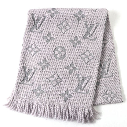 Louis Vuitton 2019 M74742 Echarpe Logomania Wool Silk Fringe Scarf Gripe Lou