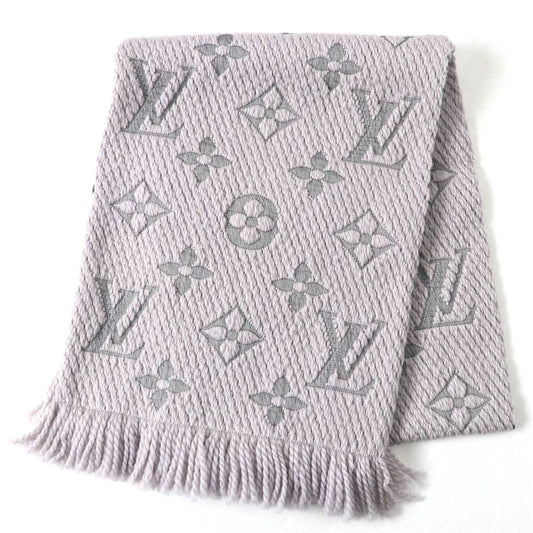 Louis Vuitton 2019 M74742 Echarpe Logomania Wool Silk Fringe Scarf Gripe Lou