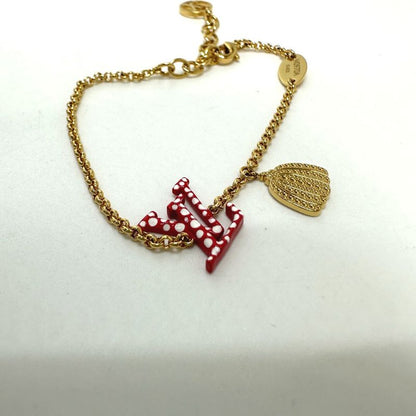 Louis Vuitton Bracelet Bra Scuff / LV Iconic Infinity Dot M0970a Metal Red