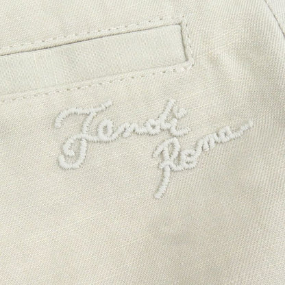 Fendi 2021 Fb0779 Linen Blend Logo Embroidery Embroidered Shorts Kinari 50