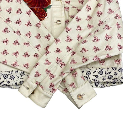 Louis Vuitton Denim Jacket Flja37fx0 Size 34 Yellow Flower Rw212w Fx0 Flja37