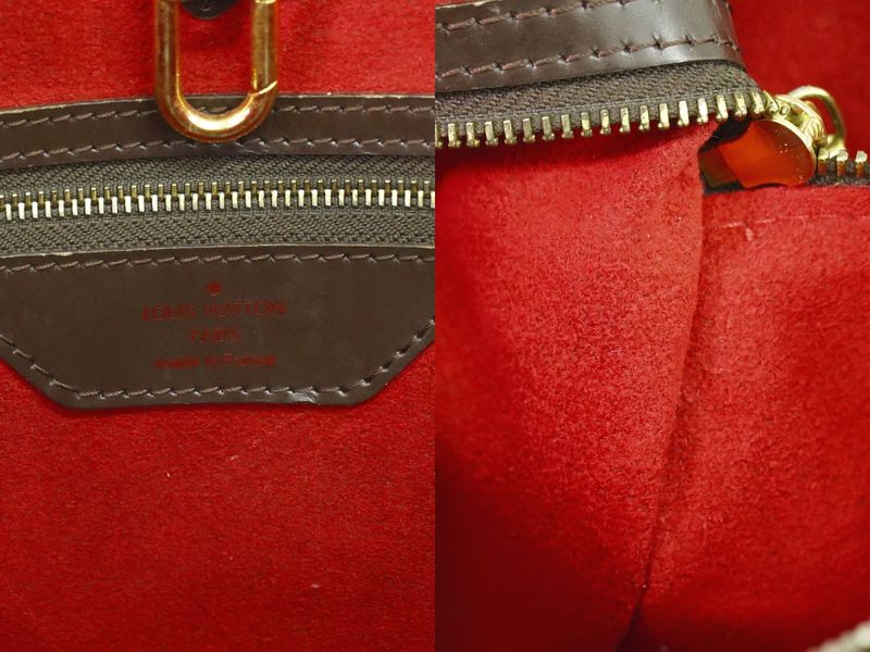 Authentic Louis Vuitton LV Hampstead GM Damier Ebène Tote Handbag Brown N51203