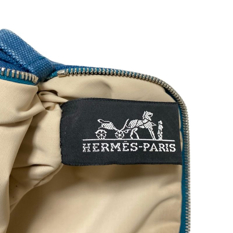 Hermes Pouch Bolide Pouch 20 Navy And Light Brown Leather