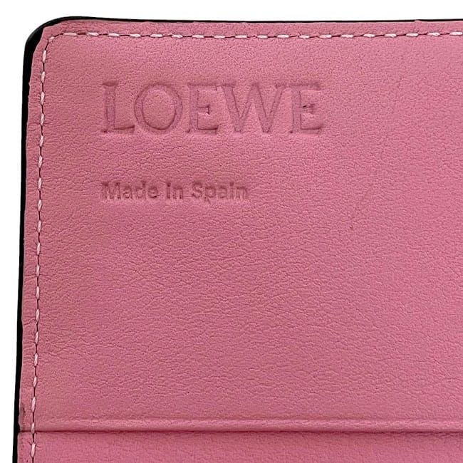 Loewe Folding Long Wallet With Pink Repeat Anagram 107.55f11