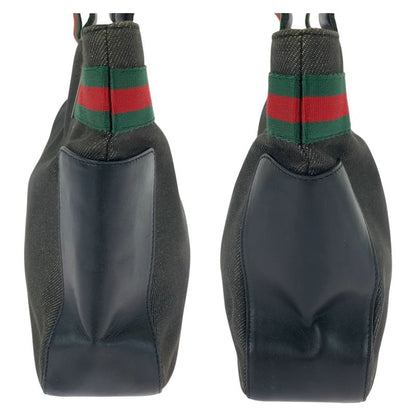 Gucci Sherry Line Black Silver Hardware Canvas 73983 Tote Bag Shoulder Bag Men