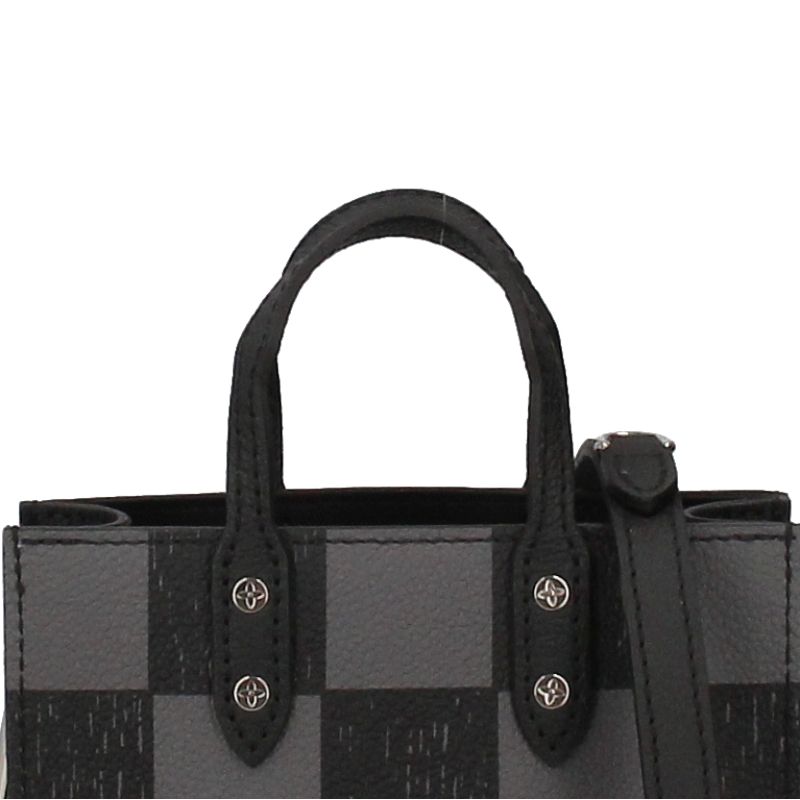 Louis Vuitton Sac Pla XS N60479 Damier Checkerboard Men's Shoulder Bag Black