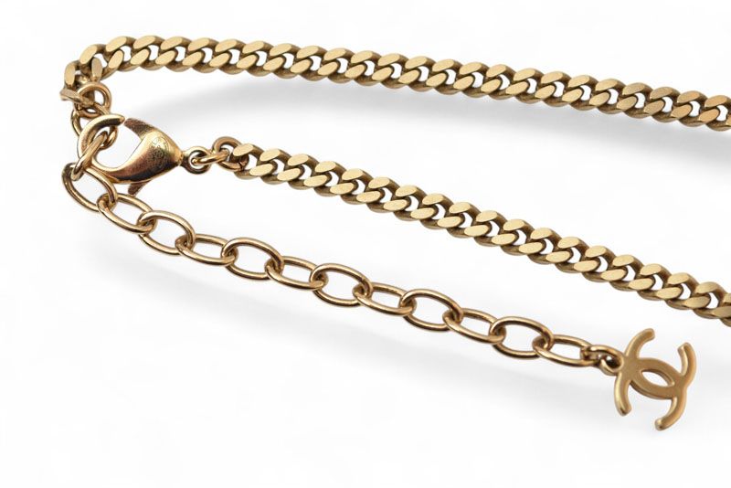 Chanel Long Necklace Pendant BOY Chanel Boy Chanel Coco CC Tag C22P Gold