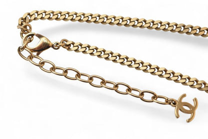 Chanel Long Necklace Pendant BOY Chanel Boy Chanel Coco CC Tag C22P Gold