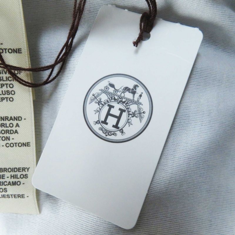 Hermes 23SS 3e4507dh 100% Cotton Short Sleeve T-shirt Dress White Multi 34