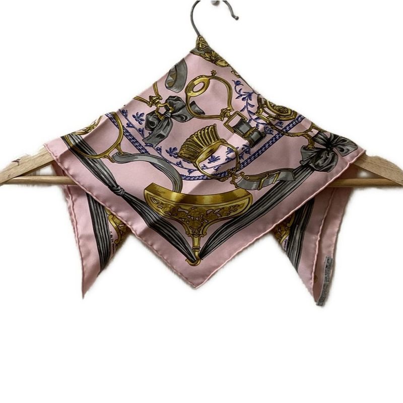 Hermes Scarf - Pink X Light Grey X Multi Etriers