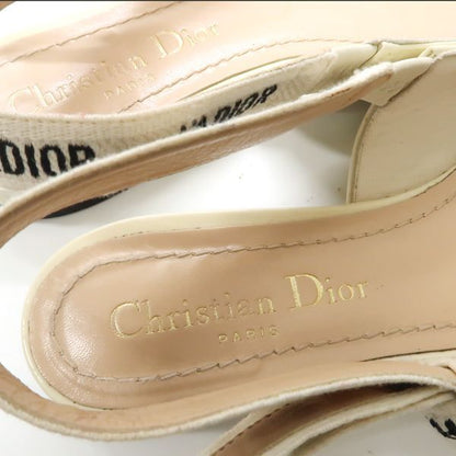 Christian Dior Ballet Flat Shoes S Ring Back Ribbon J'a Sandals Patent 34