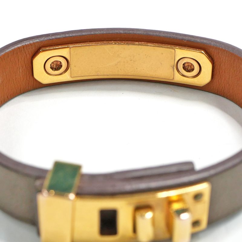 Hermes Ass Doucle Bracelet Etoupe Gold Hardware U Engraved Voswift