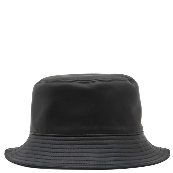 Loewe Hat Fisherman Hat Lambskin Leather Black #57 Silver Hardware Black Hat