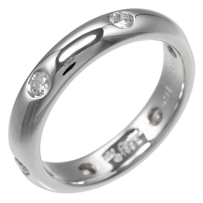 Cartier Stella 18kwhite Gold With Diamonds #8.5 Ladies 4.62g Ring