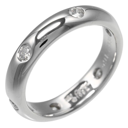 Cartier Stella 18kwhite Gold With Diamonds #8.5 Ladies 4.62g Ring