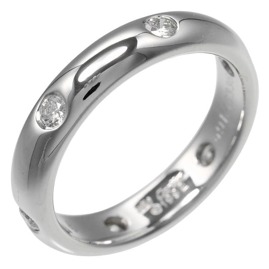 Cartier Stella 18kwhite Gold With Diamonds #8.5 Ladies 4.62g Ring