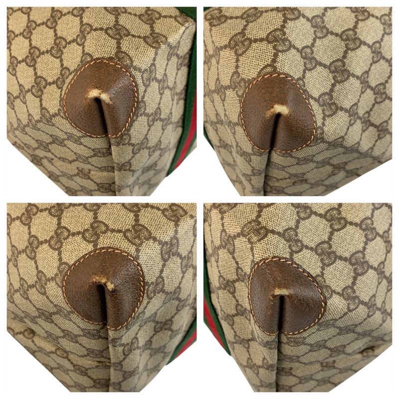 Gucci Vintage Sherry Line GG Supreme Canvas Boston Bag Shoulder Bag Ladies