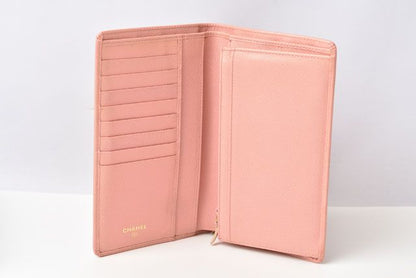 Chanel Wallet Chanel Long Wallet Coco Mark Button Motif Leather Rose 230937-ch
