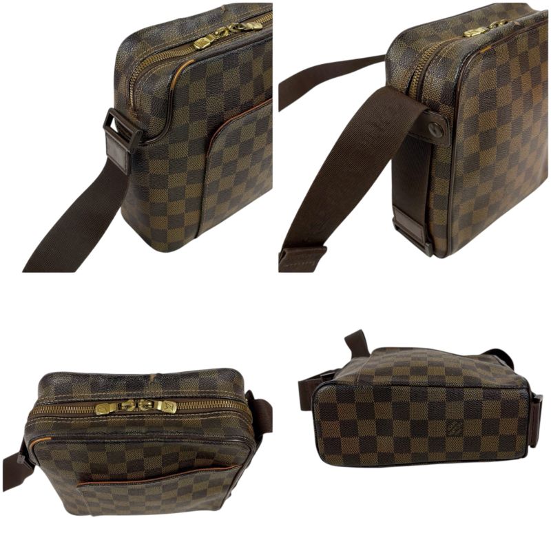 Louis Vuitton Shoulder Bag Olaf PM Damier Leather Ebène Brown Crossbody Bag