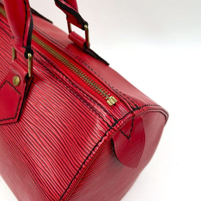 Louis Vuitton Speedy 25 Epi Castilian Red Leather Red Handbag Gold M43017