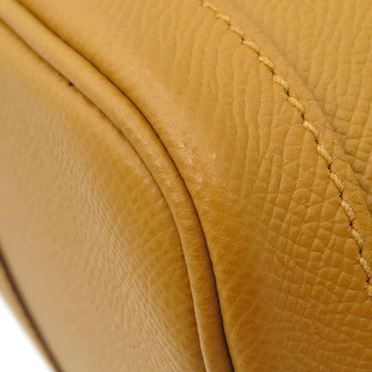 Hermes Tote Garden Party TPM Vaux Epson Sesame Silver Hardware Brown Engraved Z