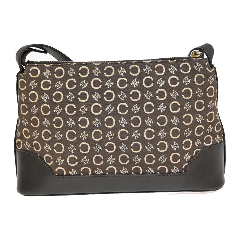 Celine Shoulder Bag Macadam Pattern Brown 83ka654