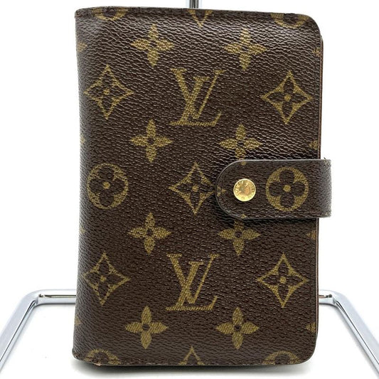 Louis Vuitton M61207 Monogram Porte Papier Zip Wallet Brown PVC Ladies Men