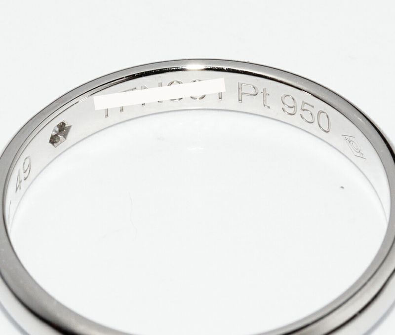 Cartier Ring Pt950 Diamond 1P (001ct) Classic Wedding Ring 1895 Wedding Ring