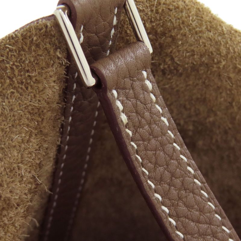 Hermes Picotin Lock PM Etape Silver Hardware Handbag Leather Women