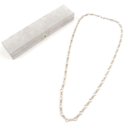 Hermes Vintage Audienne Long Chain Necklace Silver 82cm (32.28in)