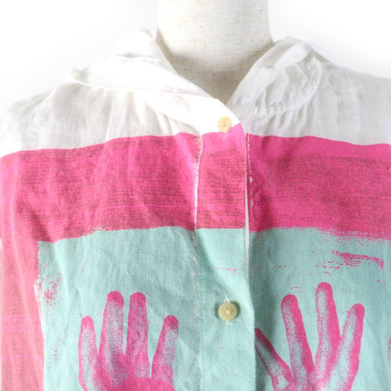 LOEWE×paulas Ibiza LOEWE×paulas Ibiza S616y07x32 100% Linen Palm Print Hooded