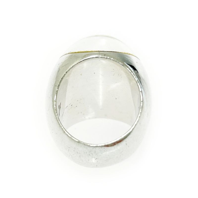 Gucci Silver Stone Ring 32.3g 925 Engraving 459236 Ring with Box