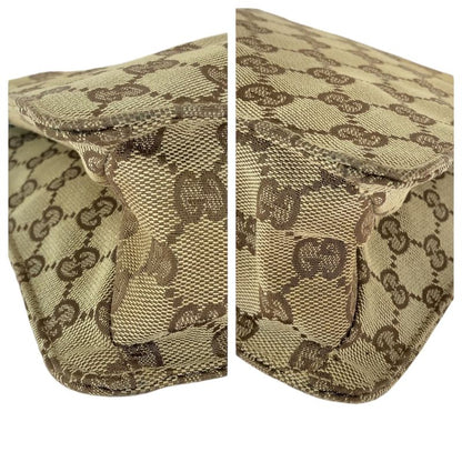 Gucci Eclipse Brown Silver Hardware GG Canvas 120841 Shoulder Bag Messenger Bag